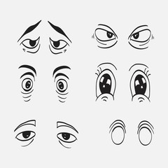 cartoon eyes in vector