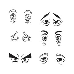 cartoon eyes in vector