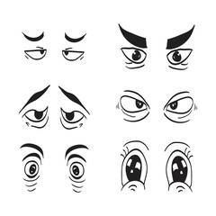 cartoon eyes in vector