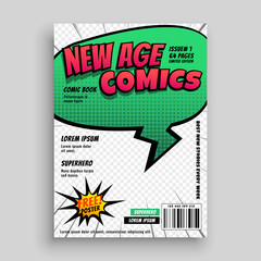 comic book page cover template design