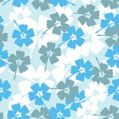 Hibiscus seamless background