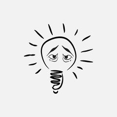 lightbulb eyes icon