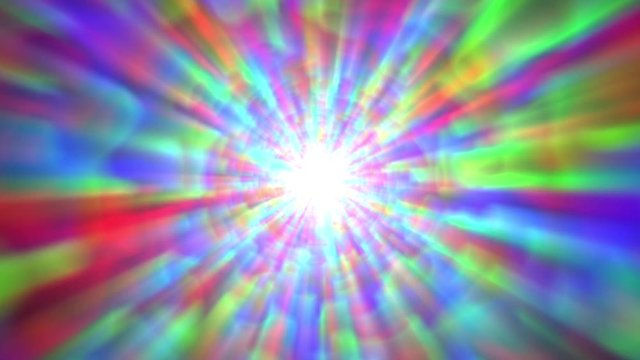 Psychedelic Colorful Bright Burst Glow Abstract Motion Background Slow