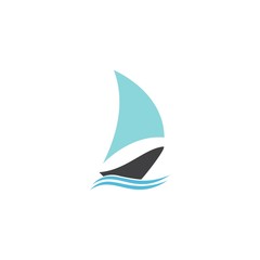 Speed boat on white background icon