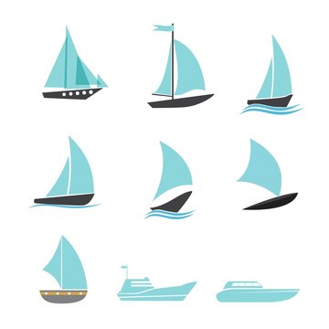 Ship icons set