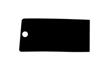 black tag label isolated in white background