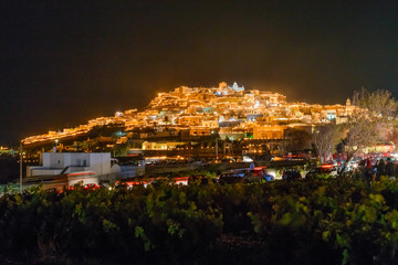 One of the most beautiful islands in the world, Santorini, Caldera, Oia, Greece night photography