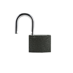 Open padlock isolated on white with clipping path