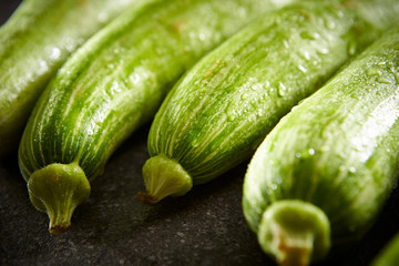 Zucchini on plate 