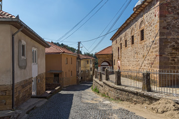 Fototapeta na wymiar Medieval Orthodox church at the center of town of Kratovo, Republic of North Macedonia