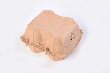 Carton box for eggs isolated on white