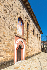 Fototapeta na wymiar Medieval Orthodox church at the center of town of Kratovo, Republic of North Macedonia