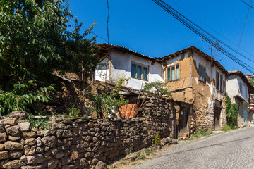 Fototapeta na wymiar Old Houses at the center of town of Kratovo, Republic of North Macedonia