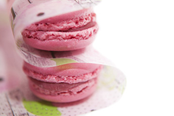 macarons fruit rouge rose