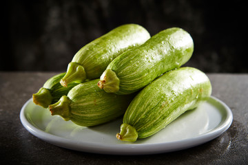 Zucchini on plate 