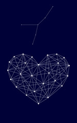 Starry sky. Zodiac. The Constellation Cancer