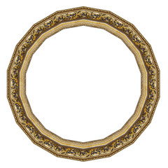 Vintage golden round frame