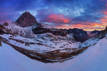 Road to Mangart saddle (Slovenia’s highest road) Bovec, Julian Alps, Triglav National Park,...