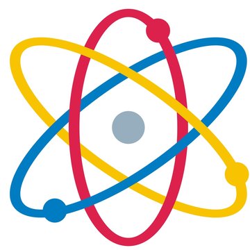 colorful atom orbits science concept clip art preview
