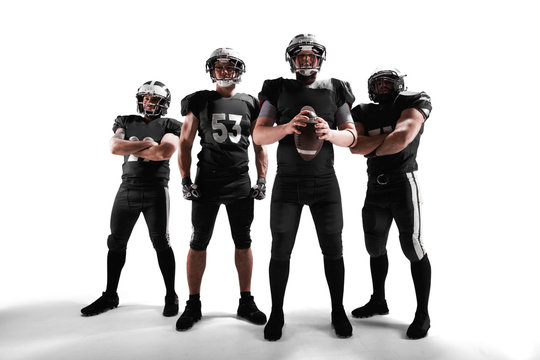 American football isolated on white