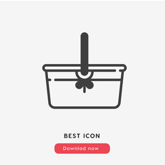 picnic basket icon vector
