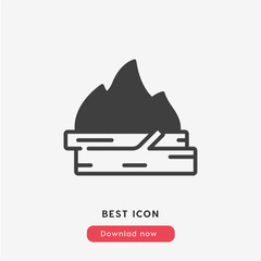 wood icon vector