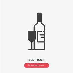 wine icon vector
