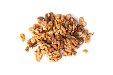 Walnut isolated on white background.