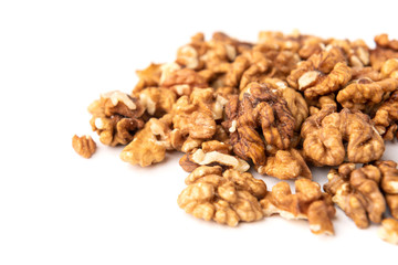 Walnut isolated on white background.