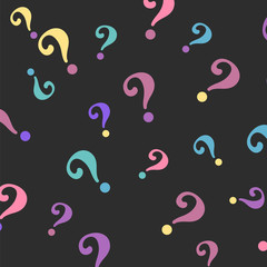 Fototapeta premium Question mark pattern. Question design vector background
