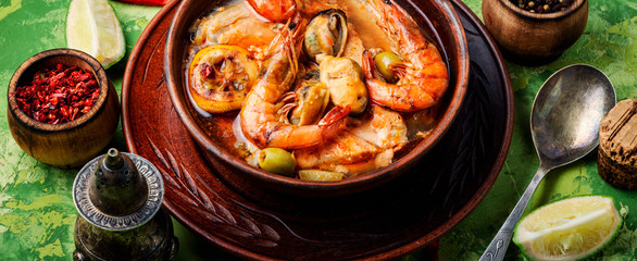 Fresh seafood soup
