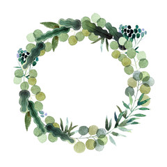 Watercolor wreath - 249675097