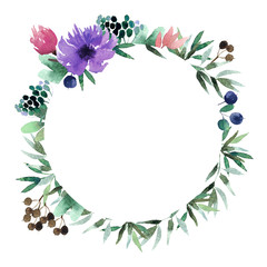 Watercolor wreath