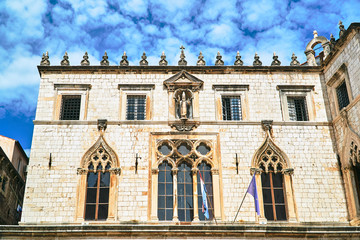 Fototapeta na wymiar Facade of the rectors palace in the city of Dubrovnik, Croatia..