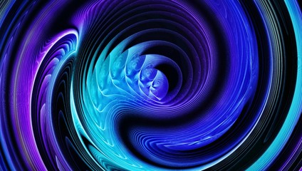 Futuristic blue lights silence effect fractal art design backdropillustration