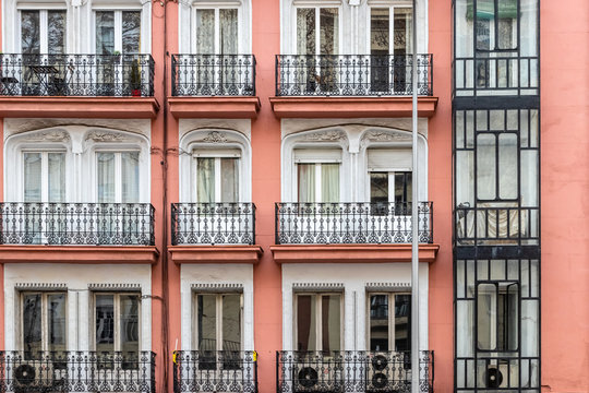 facade of building in Madrid