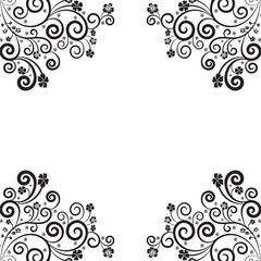 Swirls set. Decorative elements for frames. Elegant swirl vector illustration.