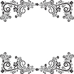 Swirls set. Decorative elements for frames. Elegant swirl vector illustration.