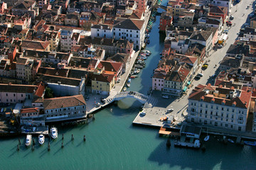 Italien, Chioggia, Luftbild aus dem Flugzeug, Uebersicht