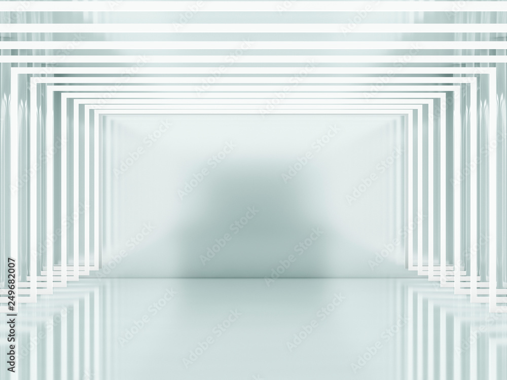 Aufkleber abstract modern architecture background. 3d rendering