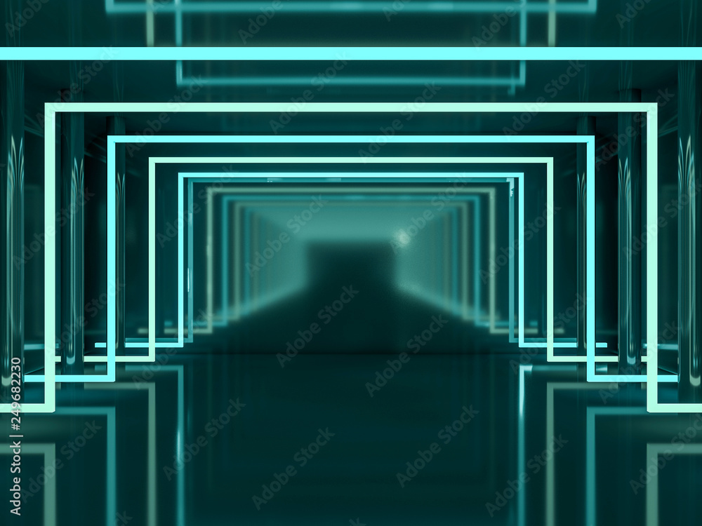 Poster abstract modern architecture background. 3d rendering