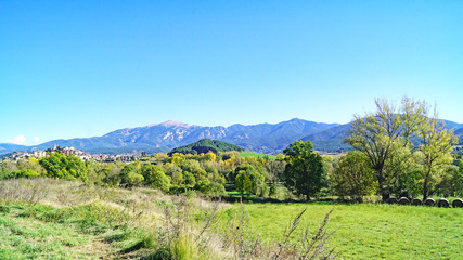 Paisaje de la Cerdanya en Girona, Catalunya, España