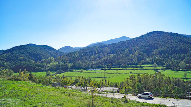 Vista de Castellar de Nul, Bergada, Barcelona, Catalunya, Espa&ntilde;a
