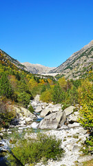 Río Noguera Tor en el Valle de Bohí, Lleida, Catalunya, España