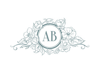 Vintage monogram template