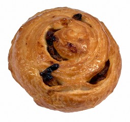 Twisted bun with raisins