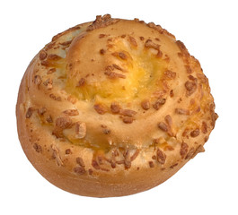 Twisted bun with nuts