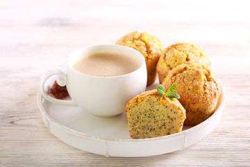Lemon and poppy seed muffins