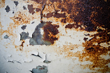 metal texture with scratch and crack, rust wall