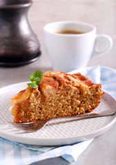 Whole meal apple spicy cake,